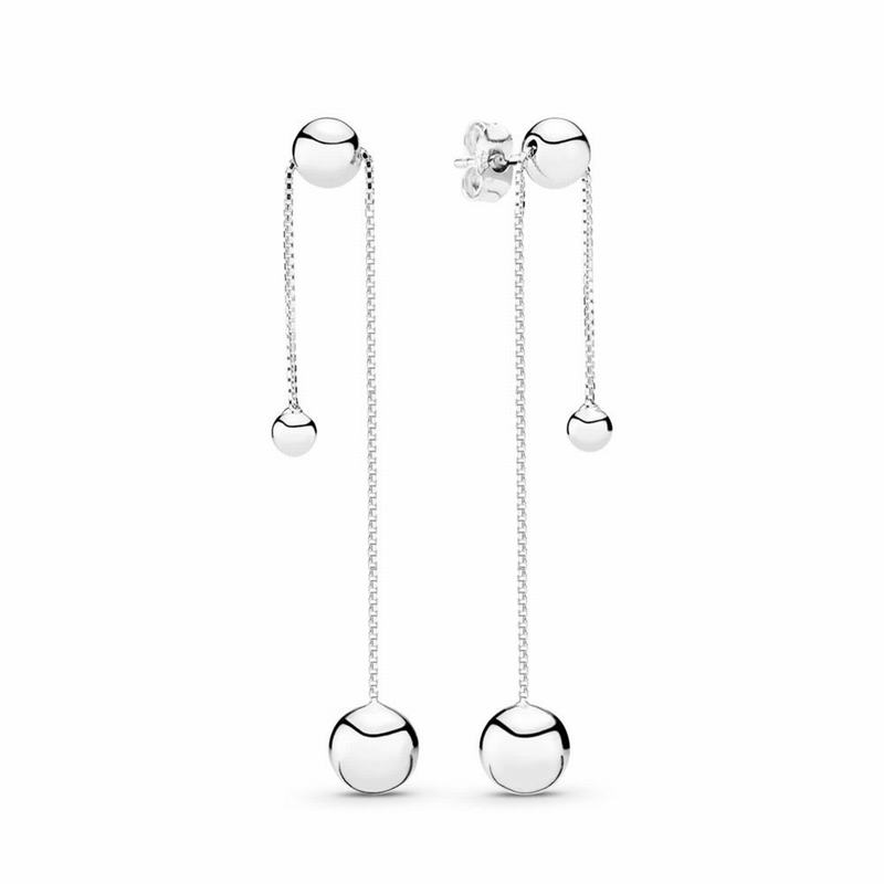 Pandora Australia String of Beads Dangle Earrings - Sterling Silver | YKRQSH628